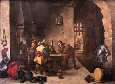 聖ペテロと一緒に守衛室が配達された 作： David Teniers the Younger